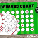 Baseball Reward Chart For Kids Printable Instant Digital Etsy