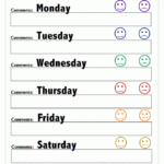 Behavior Chart Calendar Calendar Of National Days