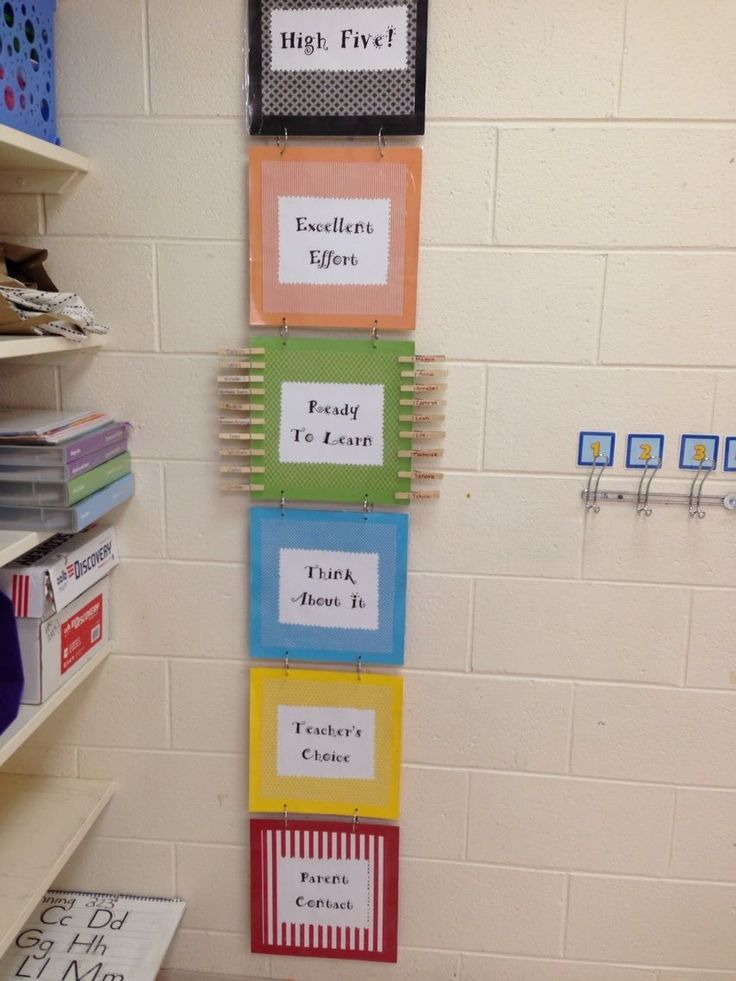 Behavior Chart Made From Scrapbook Paper And Card Stock When Students 