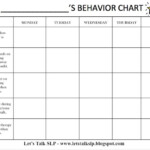 Behavior Chart To Fill Out During Therapy To Bring Home To Parents