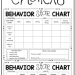 Behavior Charts Behavior Goal Star Charts Editable Behaviour Chart