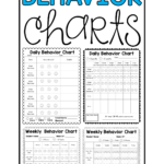 Behavior Charts Editable School Behavior Chart Student Behavior