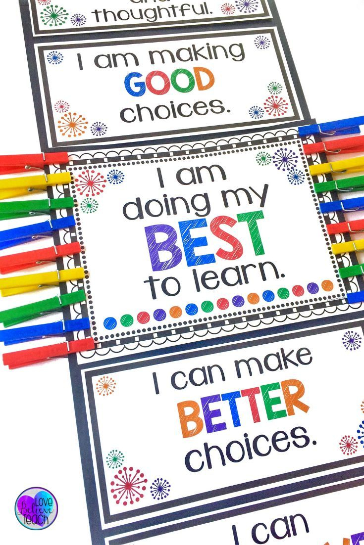 Behavior Clip Chart PRIMARY COLOR VERSION Behavior Clip Charts 