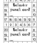 Behavior Punch Card Classroom Freebies
