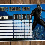 Black Panther Kids Reward Chart Personalized Reward Chart Kids