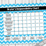 Chore Chart For Teens Reward Chart By SugarPickle Designs On Zibbet