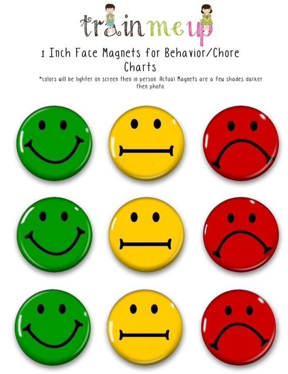 Face Magnets For Chore Charts Training Magnets Behavior