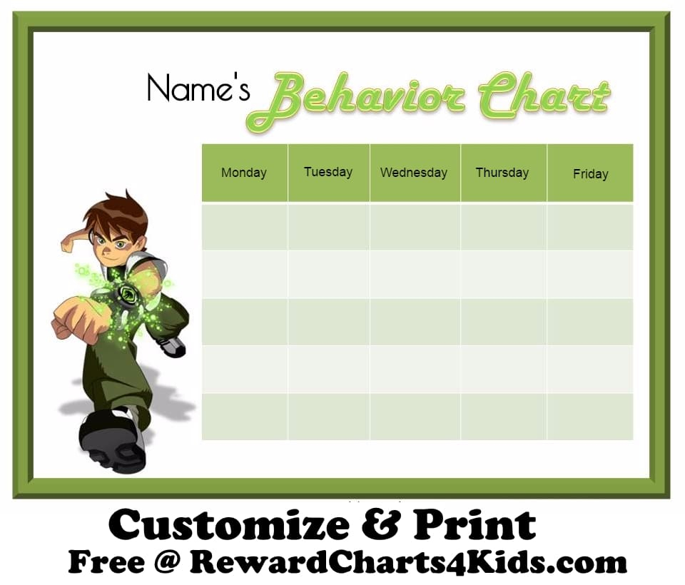 Free Behavior Charts