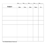 Free Printable Behavior Charts For Elementary Students Free Printable