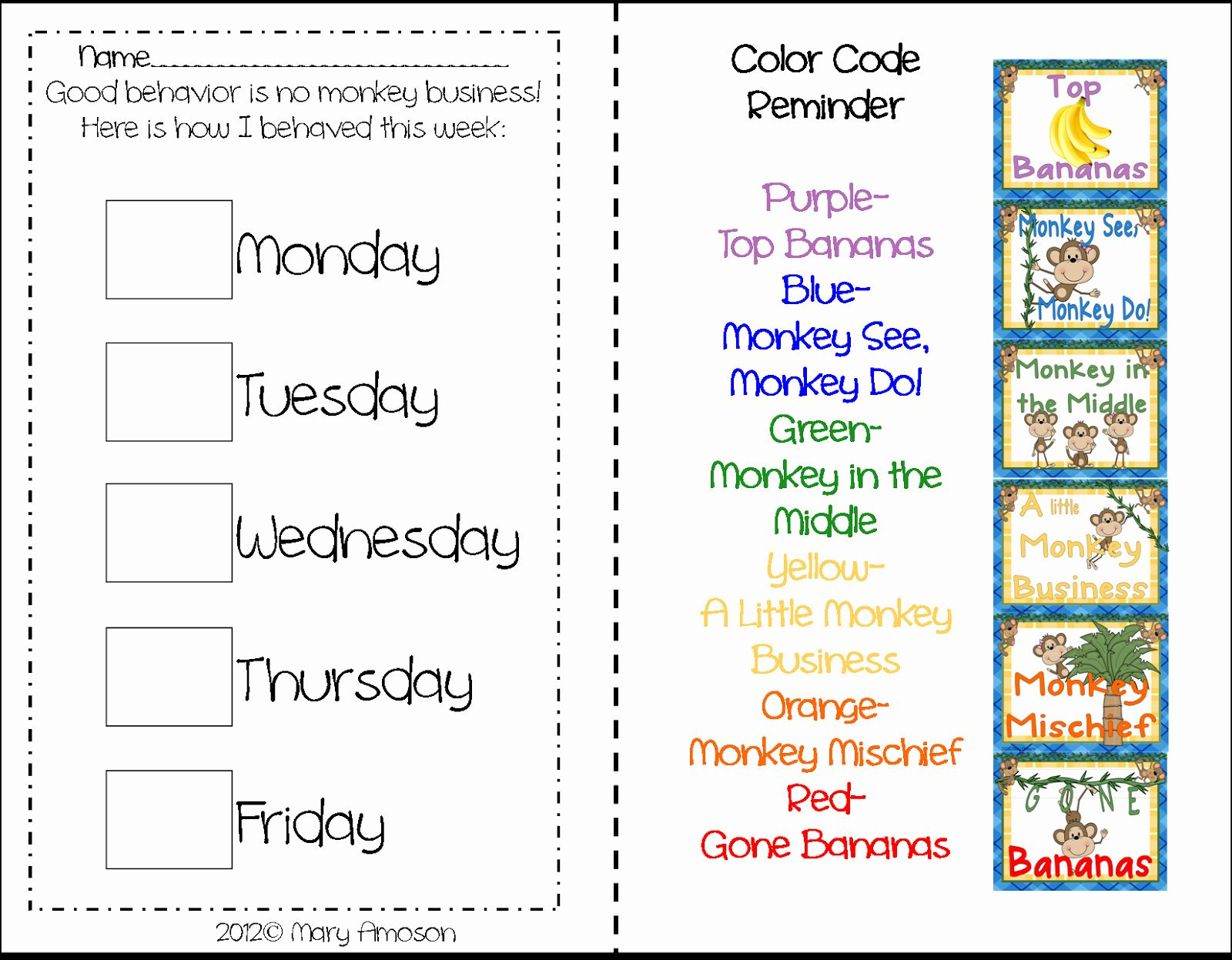 Free Printable Behavior Charts Or Printable Behavior Charts For 