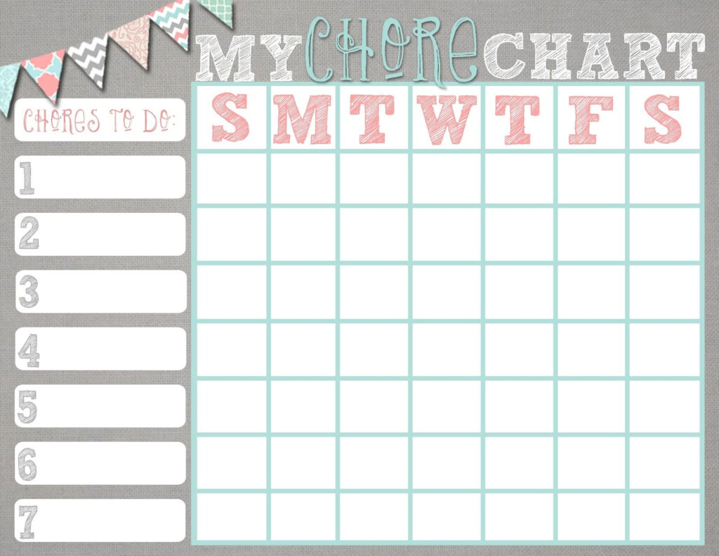 Free Printable Teenage Chore Chart Free Printable