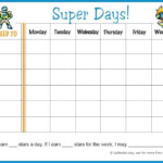FREE Weekly Behavior Chart Super Days ACN Latitudes