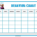 Frozen Behavior Chart Free Printable