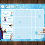 Frozen Toddler Reward Chart Behaviour Chart Chore Chart