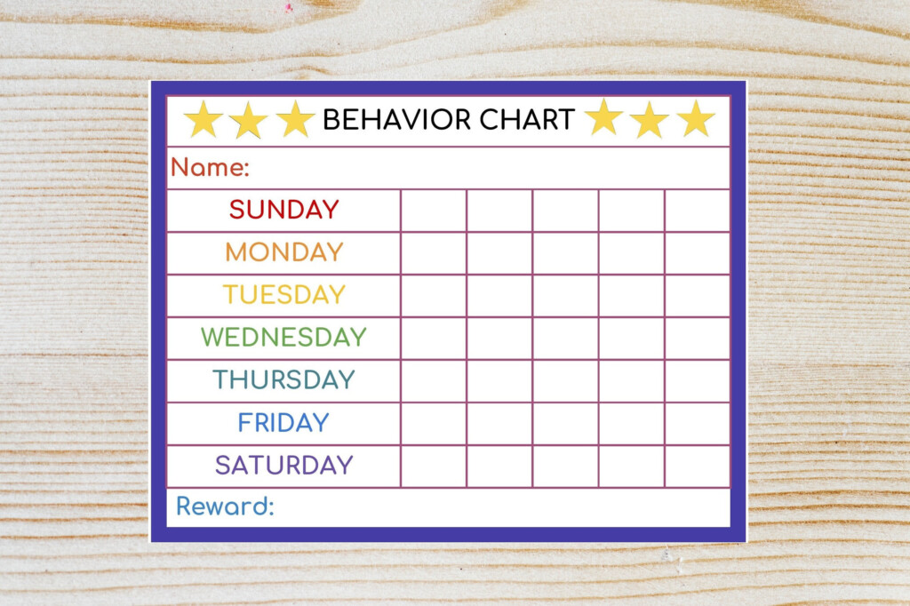 Kids Behavior Chart Printable Chore Chart Sticker Chart Etsy