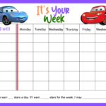 Lightning McQueen Its Your Week Behavior Chart Fillable Behaviour