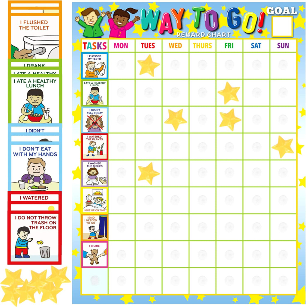 Magnetic Chore Chart Way To Go Behavior Chart For Kids With 75 