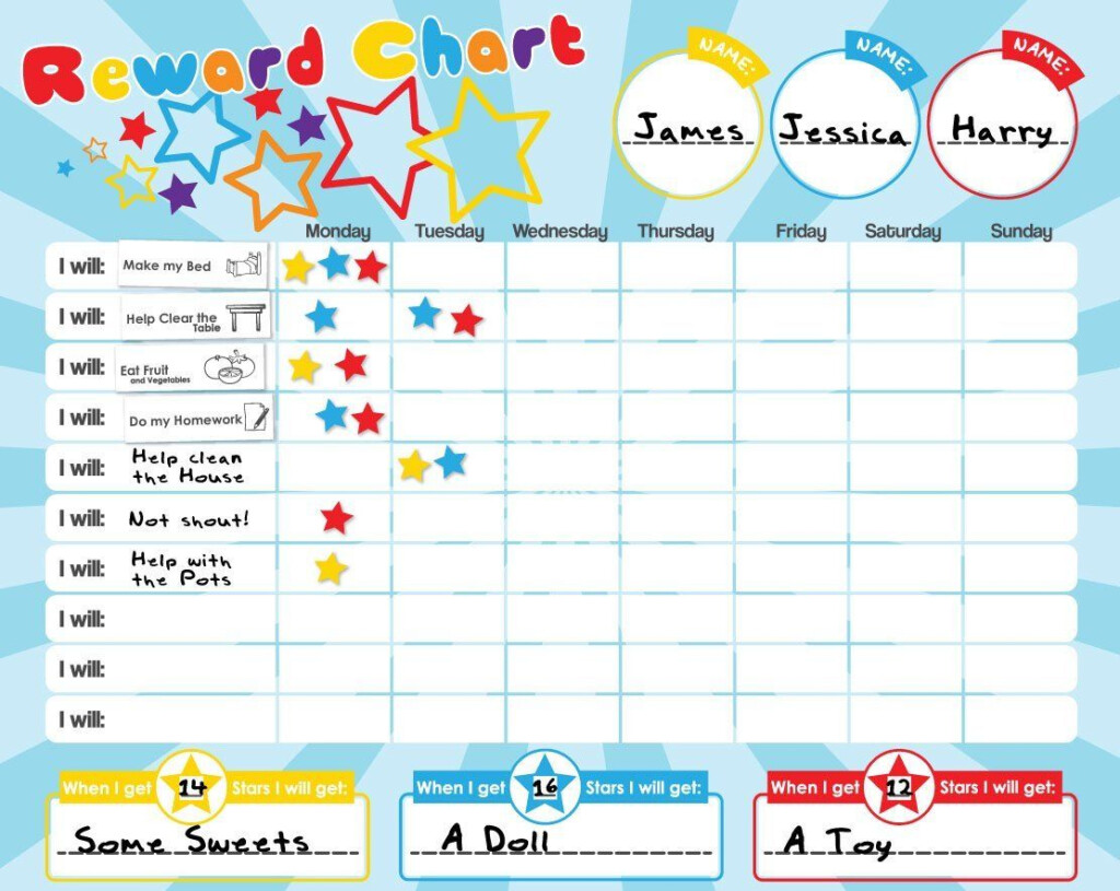 Magnetic Reward Star Chart For Motivating Children Durable Board 40 X 