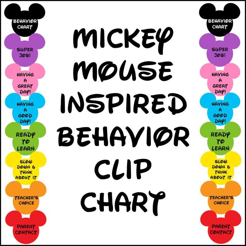 Mickey Mouse Classroom Decor Behavior Clip Chart Etsy Mickey Mouse 