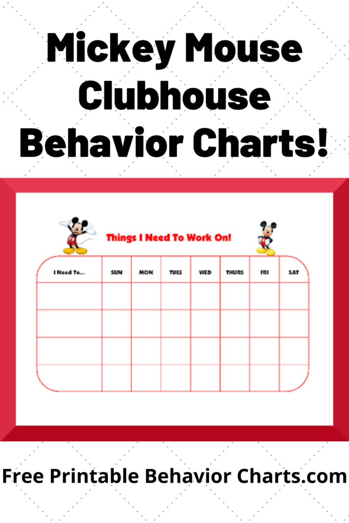 Mickey Mouse Clubhouse Behavior Charts Mickey Mouse Clubhouse 