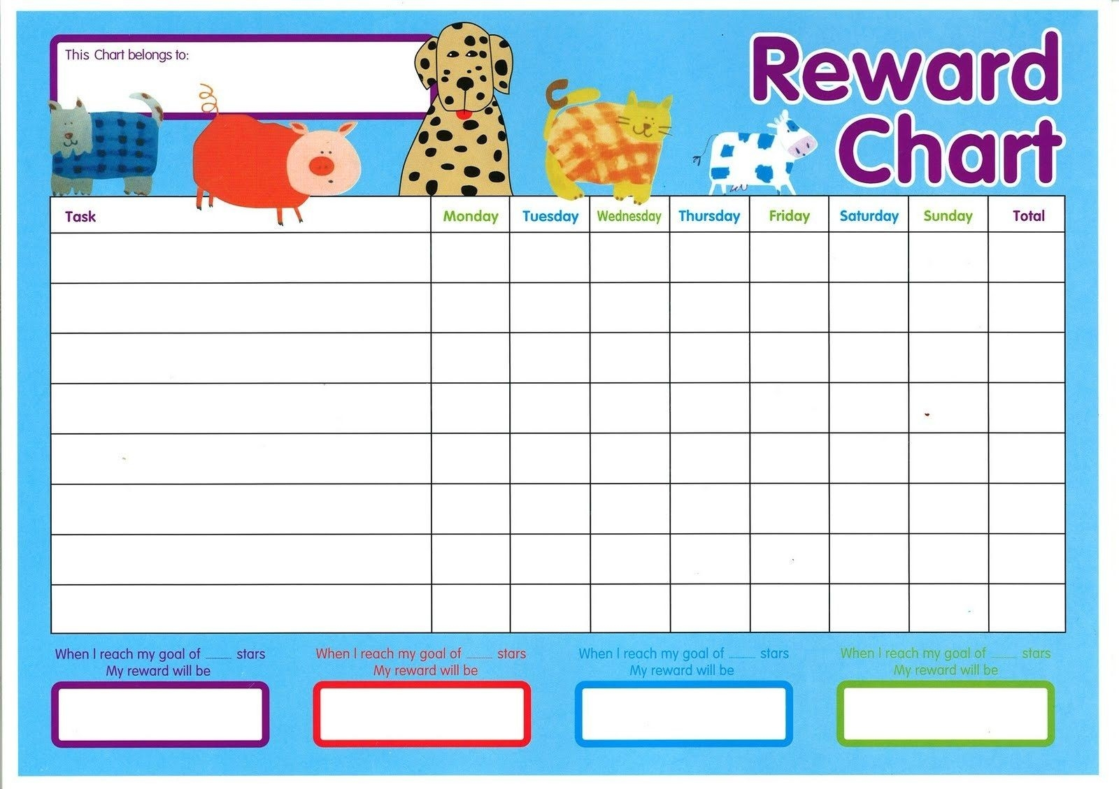 Monthly Behavior Charts Printable Calendar Template Printable