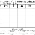 Monthly Behavior Logs W Behavior Codes For Much Quicker School home