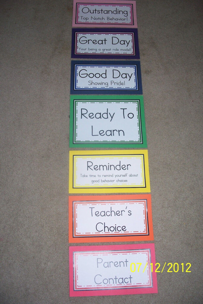 Mrs Egley s Kindergarten My DIY Behavior Clip Chart Behavior Clip 