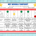PRESCHOOL WEEKLY REPORT Daycare Printable Behavior Chart Etsy