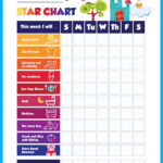 Printable Kids Star Behavior Chart Reward Chart Kids Chore Chart