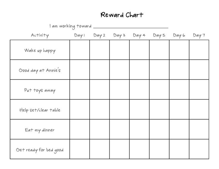 Printable Reward Charts For Kids Reward Chart Template Printable ...