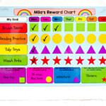 Rainbow Reward Chart Toddler Behaviour Chart Childrens Etsy Canada