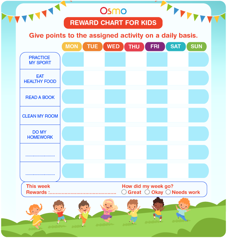 Reward Chart For Kids Download Free Printables - BehaviorChart.net