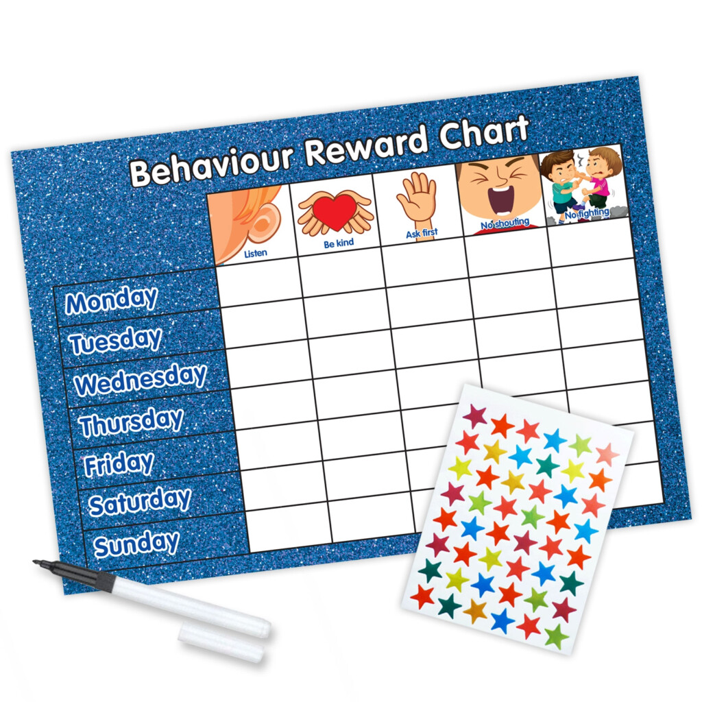 Reward Chart With Sticker Calendar Template Printable