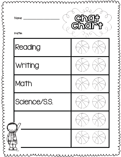 Sarah s First Grade Snippets Individual Behavior Chart Freebies