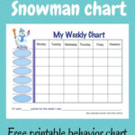 Snowman Weekly Behavior Chart ACN Latitudes Behaviour Chart Free