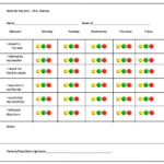 This Is A Self monitoring Chart That I Created For My Pre K Student