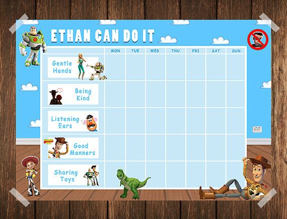 Toy Story Toddler Reward Chart Behaviour By IslaKateDesigns Toddler