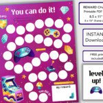 Video Game Reward Chart For Kids Behavior Chart Printable Etsy Espa a