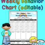 Weekly Behavior Chart editable And FREE Weekly Behavior Charts