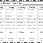 Weekly Behavior Charts New Calendar Template Site