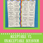 Acceptable Vs Unacceptable Behavior Anchor Chart Sort Anchor