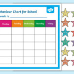 ADHD Behaviour Chart For School Inclusive Education