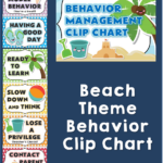 Beach Theme Clip Chart For Behavior Management Beach Theme Classroom