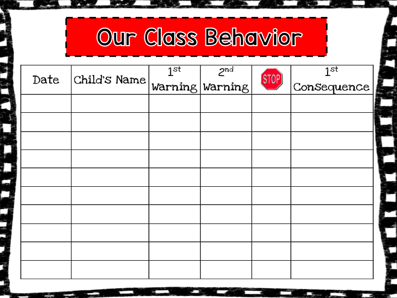 Mrs MeGown s Second Grade Safari Class Behavior Chart 