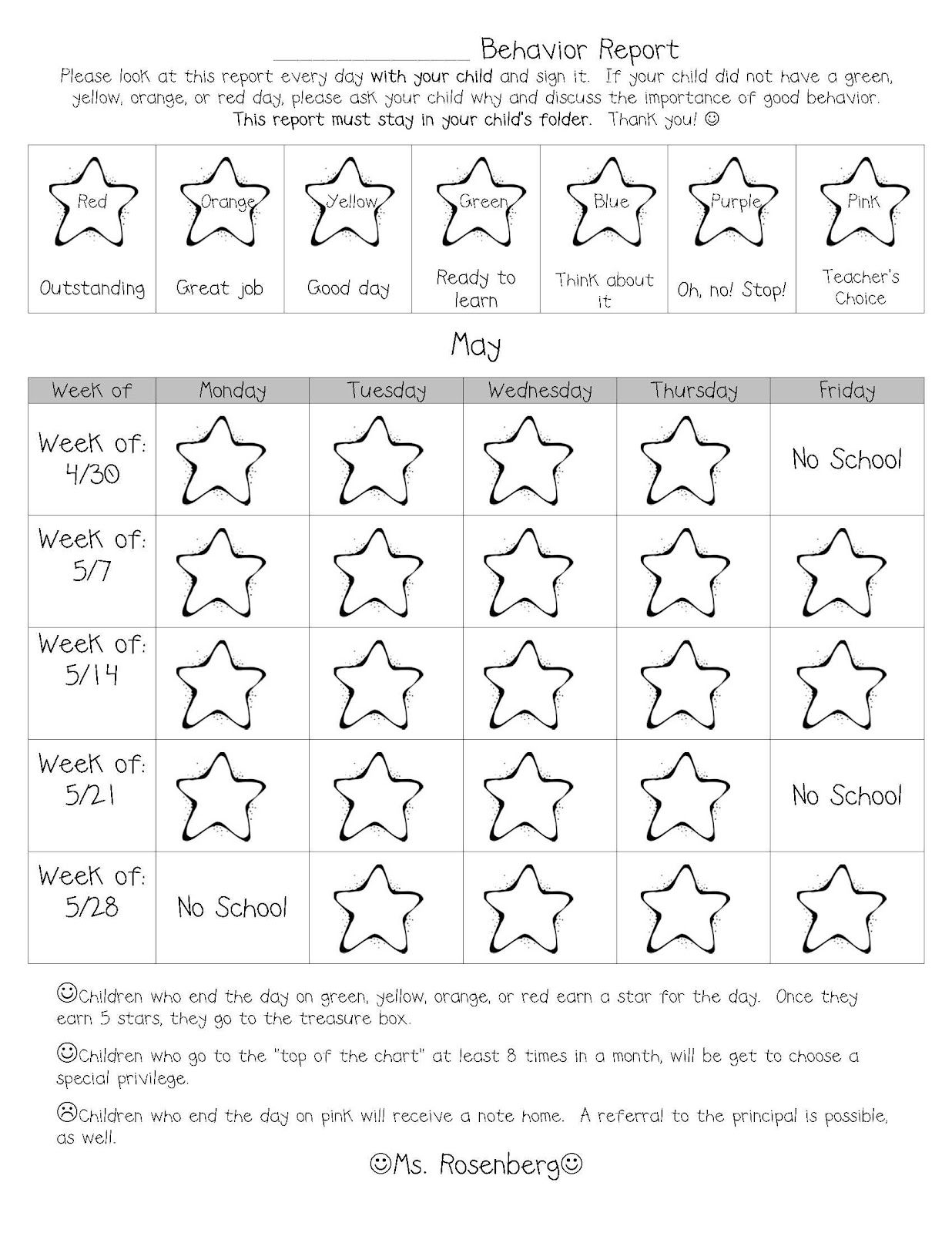 Rainbow Clip Chart Freebie More Teaching Classroom School