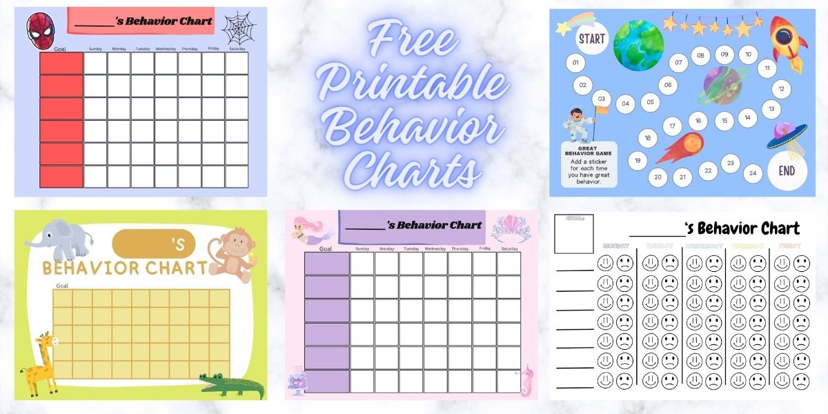 16 Helpful And Free Printable Behavior Charts