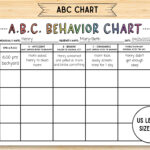 Abc Behavior Chart Printable