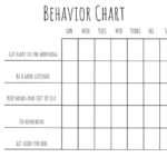 Adhd Behavior Chart For Home