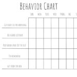 Adhd Behavior Chart For Home