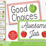 Apple Theme Classroom Editable Behavior Clip Chart Printable Apple